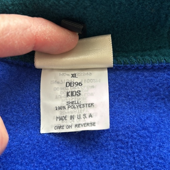 SOLD Vintage 90’s L.L.Bean Mountain Sherpa Fleece Jacket Reflective Kids XL - Picture 11 of 14